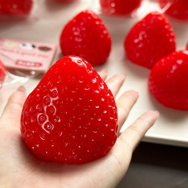 Realistic Strawberry Stress Relief Squishy Toy